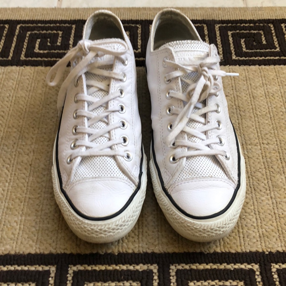 White leather converse
